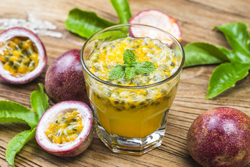 Mango with Passion fruit smoothie by fresh ingredients