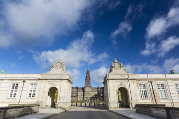 Fototapeta premium Christiansborg Palace Entrance in Copenhagen, Denmark