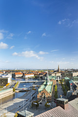 Fototapeta na wymiar Copenhagen Borsen and Center View, Denmark