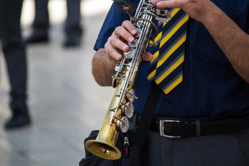 Obraz premium Italian saxophonist in the street