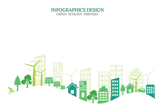 Ecology connection  concept background . Vector infographic illustration