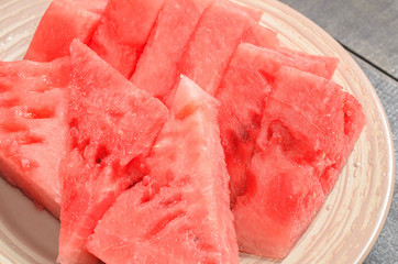 A few slices of watermelon