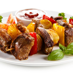 Grilled meat and vegetables 