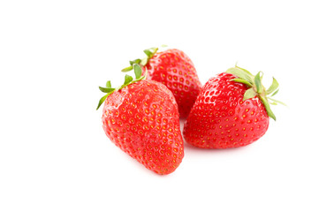 Strawberries isolated on a white background