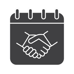 Negotiations day glyph icon