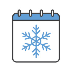 Winter season color icon