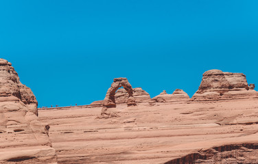 Fototapeta premium Delicate arch. Natural picturesque stone arches in the Moab Desert