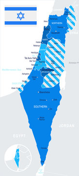 Israel - map and flag illustration