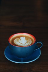 Coffee latte art by coffee master.