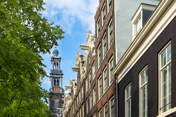 Traditional old buildings in Amsterdam