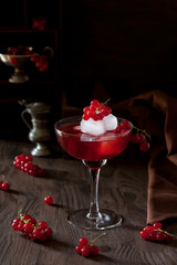 Home-made red berries cold refreshing drink