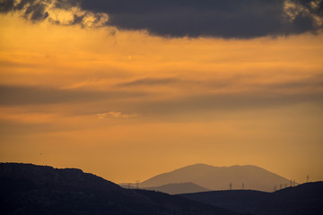 Clouds at beautiful sunset