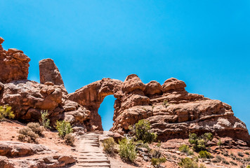 Turret Arch. Natural stone arch in Arches National Park, Utah, USA. Arches National Park © Maryna Konoplytska