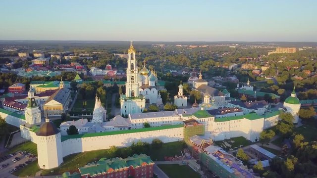 Trinity Lavra of St. Sergius - panoramic aerial view in Sergiev Posad, Moscow oblast,  Russia

