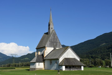 Berg im Drautal, Berg, Kirche, Denkmal, Athanasius, Heiliger Athanasius, Filialkirche, Fresko,...