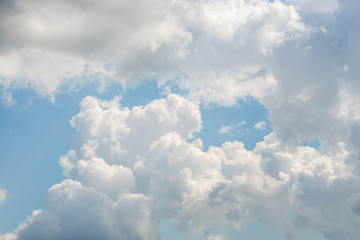 Clouds against a blue sky