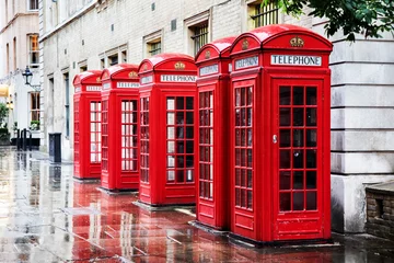 Foto auf Alu-Dibond Telefonzellen von Covent Garden © Rixie