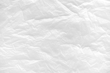 White crumpled paper texture background