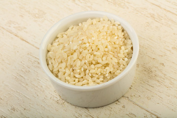 Raw rice heap