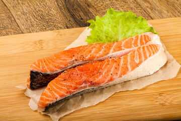 Raw salmon