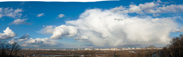 Fototapeta na wymiar Panoramic view on Kyiv, Ukraine