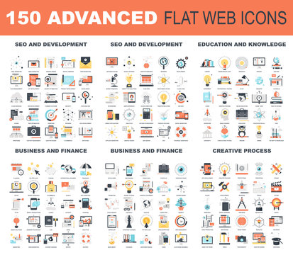 Advanced Flat Web Icons