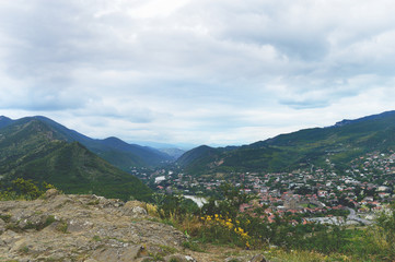 Fototapeta na wymiar City panorama in Georgia