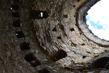 Ananuri castle tower from below
