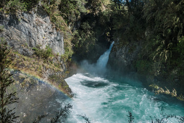 Los Alerces cascade in Nahuel Huapi national park