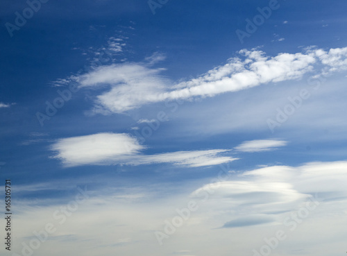 White Clouds In Deep Blue Summer Sky Wall Mural Wallpaper Murals Maxterdesign
