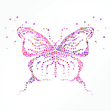 Bright  Abstract  Butterfly from Bubbles. Beauty.