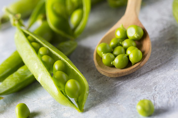 Fresh green peas

