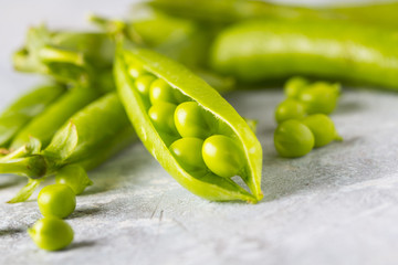 Fresh green peas
