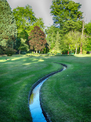 Fototapeta premium Massey Park Outdoors Water Path in Tarbes France