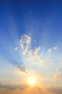 Fototapeta Beautiful atmosphere  cloud sky.