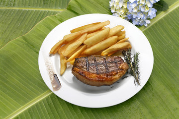 fries with Brazilian picanha