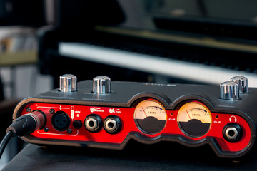 Hand adjust volume of the audio interface