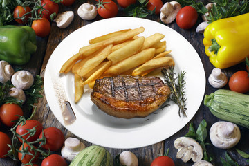 fries with Brazilian picanha