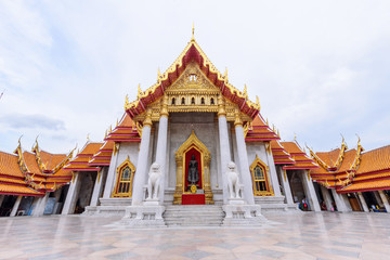 Wat Benchamabophit Dusitwanaram landmark in Bangkok, Thailand / Outside of Wat Benchamabophit Dusitwanaram 