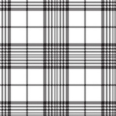 Pixels black and white check plaid seamless pattern