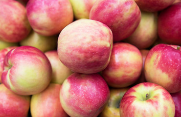 Fototapeta na wymiar Red apples on the market