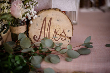 Perfect wedding decorations for special occasion. Soft focus