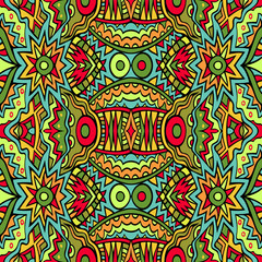 Funky seamless ethnic pattern in bright colors.