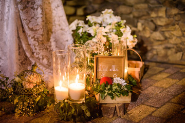 Perfect wedding decorations for special occasion. Soft focus