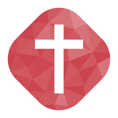 geometrischer Icon - Kreuz Religion