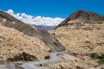 Landscape around Lamayuru Monastery, the famous Tibetan Buddhist monastery in Leh District, India
