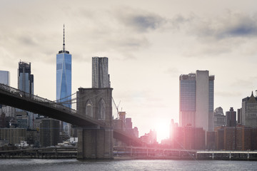 Naklejka premium Nowy Jork - Most Brookliński