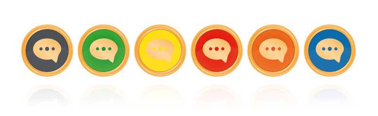 Sprechblase - Kommentar - Bronze Buttons