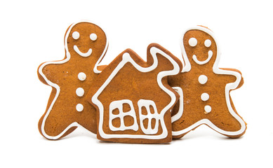 gingerbread man isolated on white background