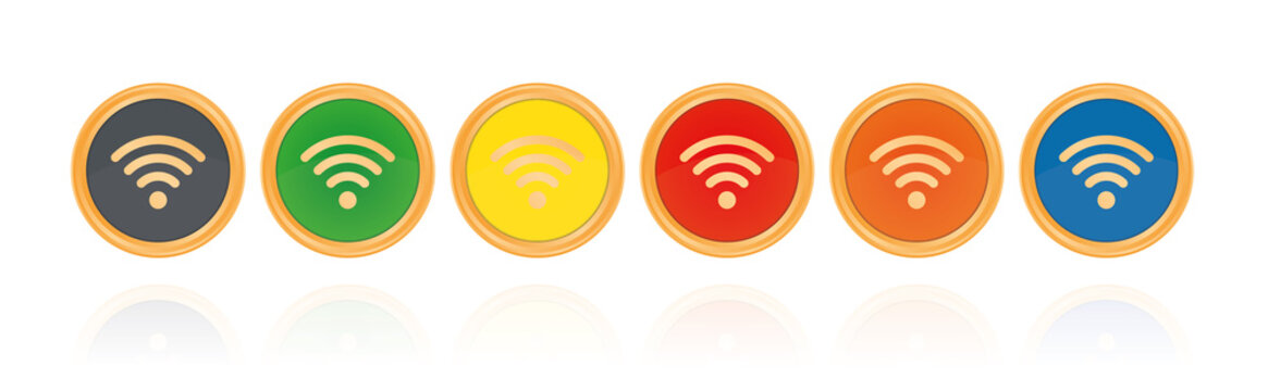 Wifi - Bronze Buttons